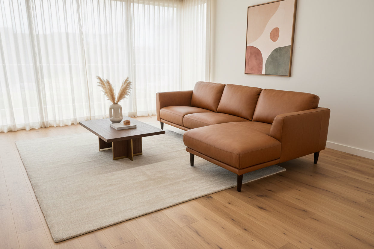 Harbour leather chaise