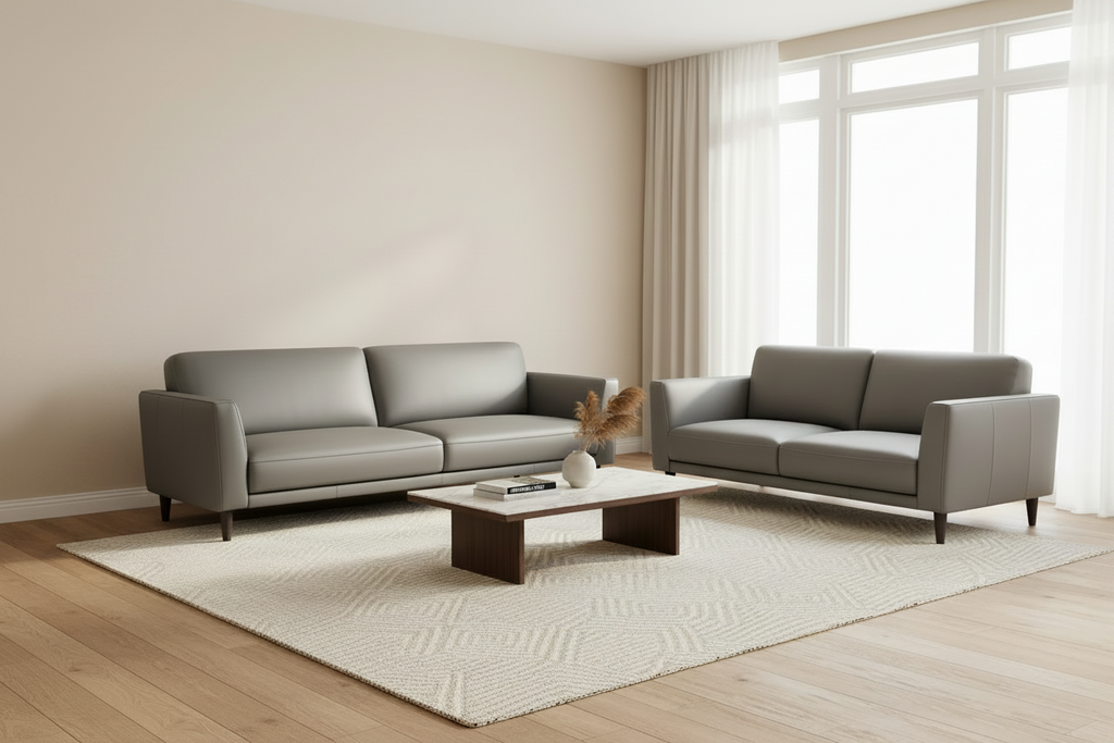 Vance leather 3+2 sofa