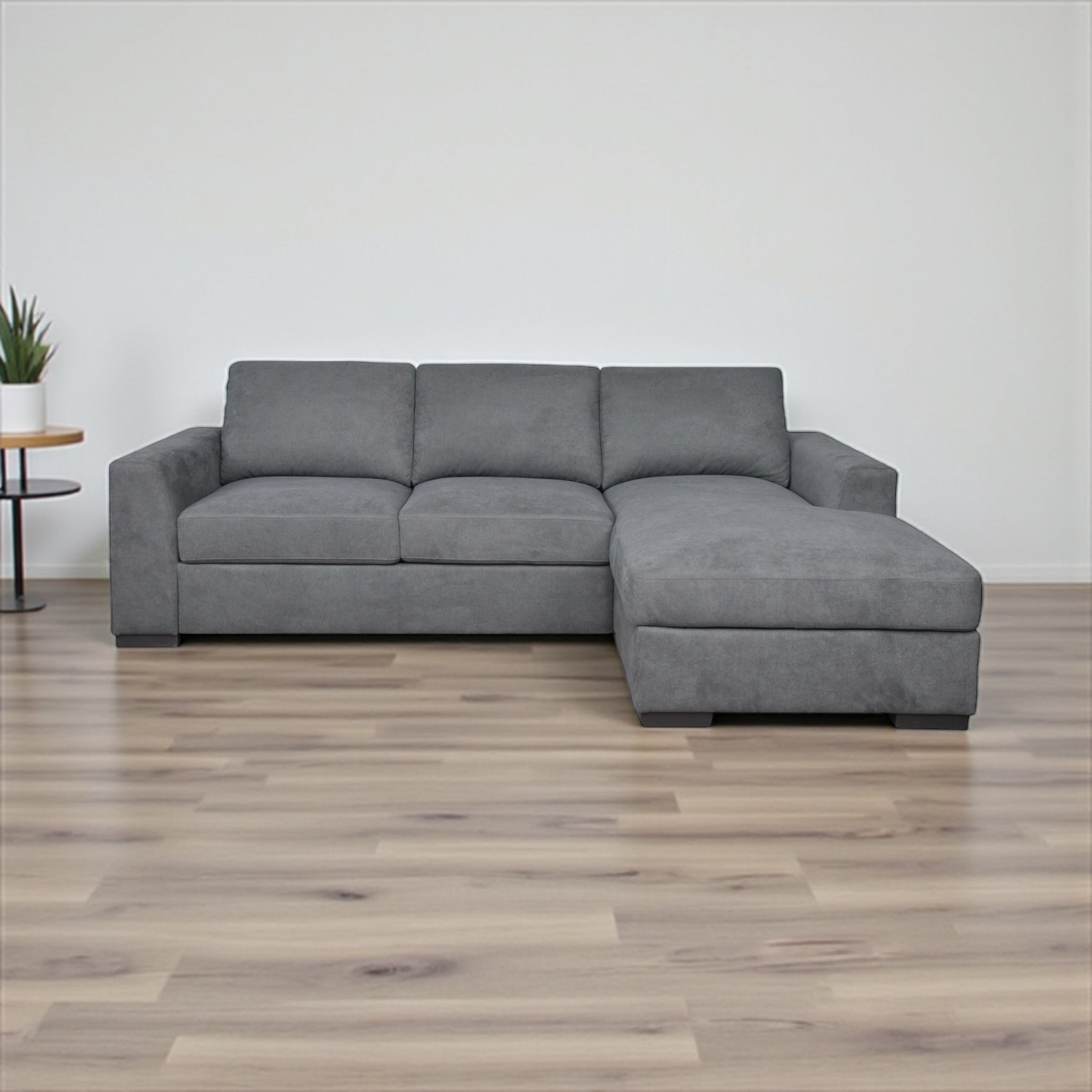 Cleo chaise with sofa bed and storage