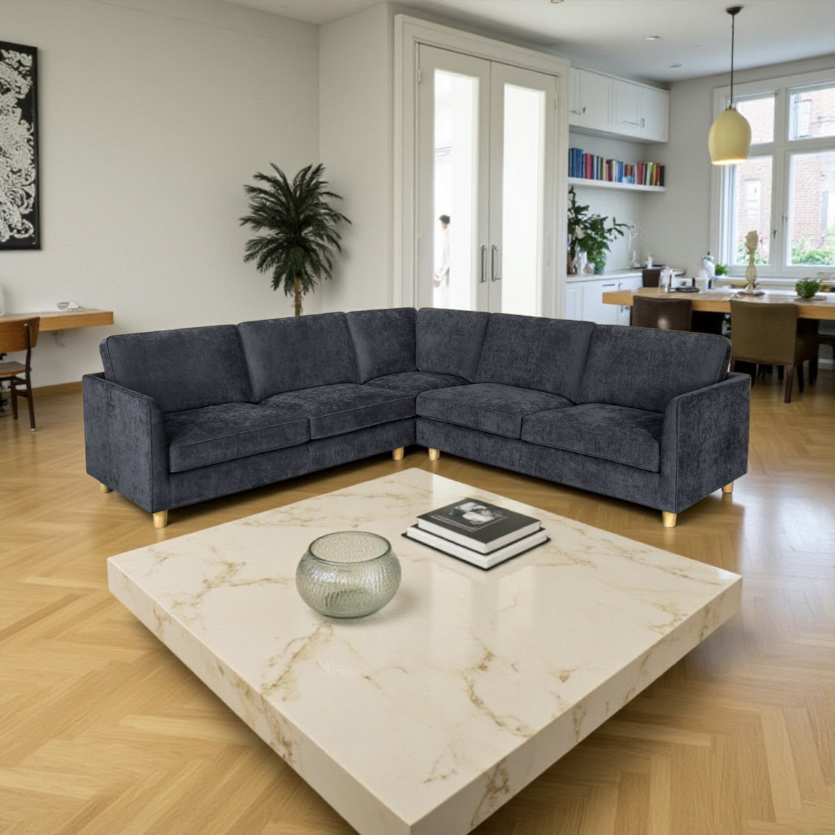 Bloom Corner lounge Charcoal