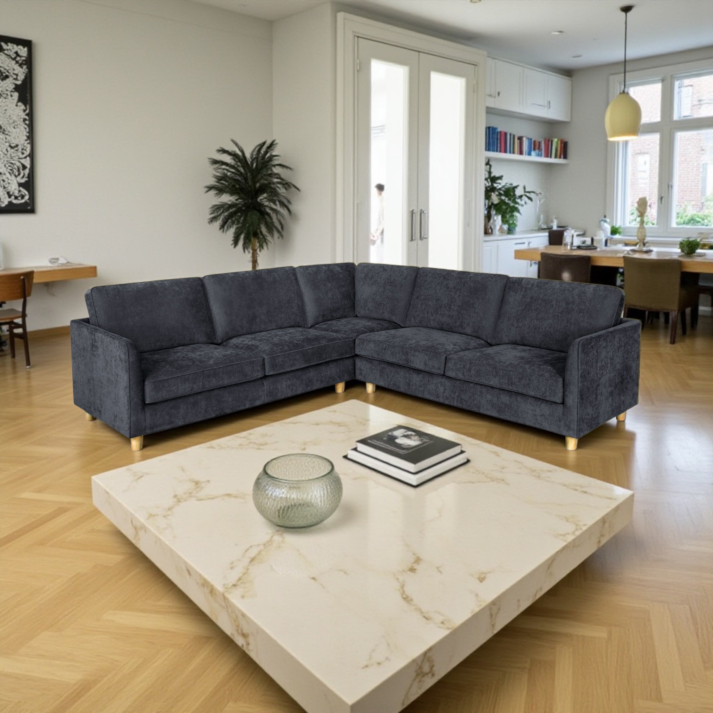 Bloom Corner lounge Charcoal