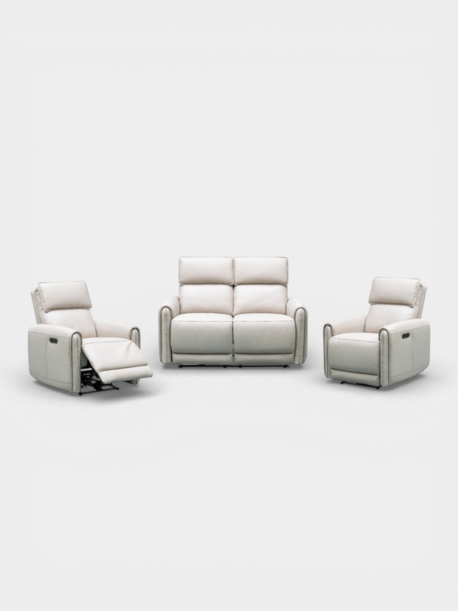 Olan Leather Recliner Suite